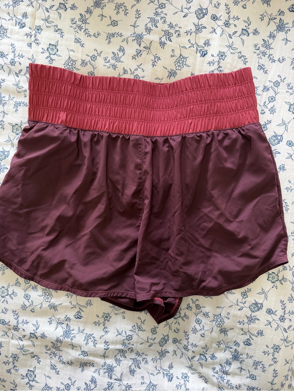 Nike Women's Athletic Shorts in Burgundy and Dark Red